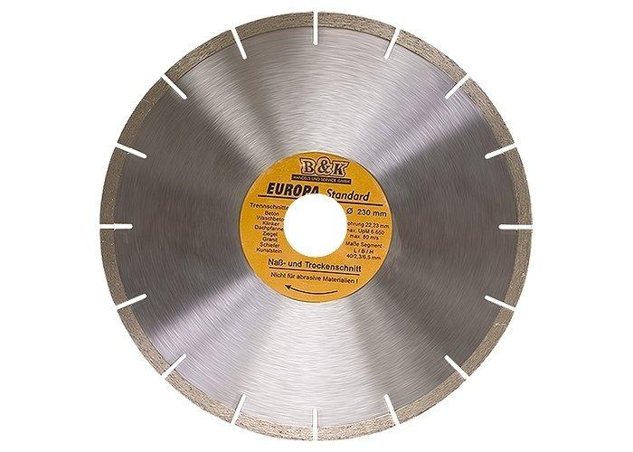 Диск алмазный SPARTA  EUROPA Standard 115 х 22,2 мм, сегментный, сухая резка, 73161