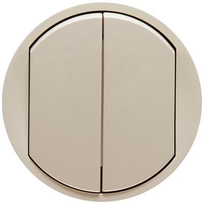 Legrand  Celiane  Слоновая Кость Лицевая Панель выключателя 2-клавишного 66201