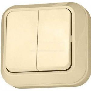 Makel  Менекше Крем Выключатель 2-клавишный IP20 открытая установка 45203