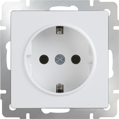 Werkel  Белый Розетка Механизм с заземляющими контактами WL01-SKG-01-IP20